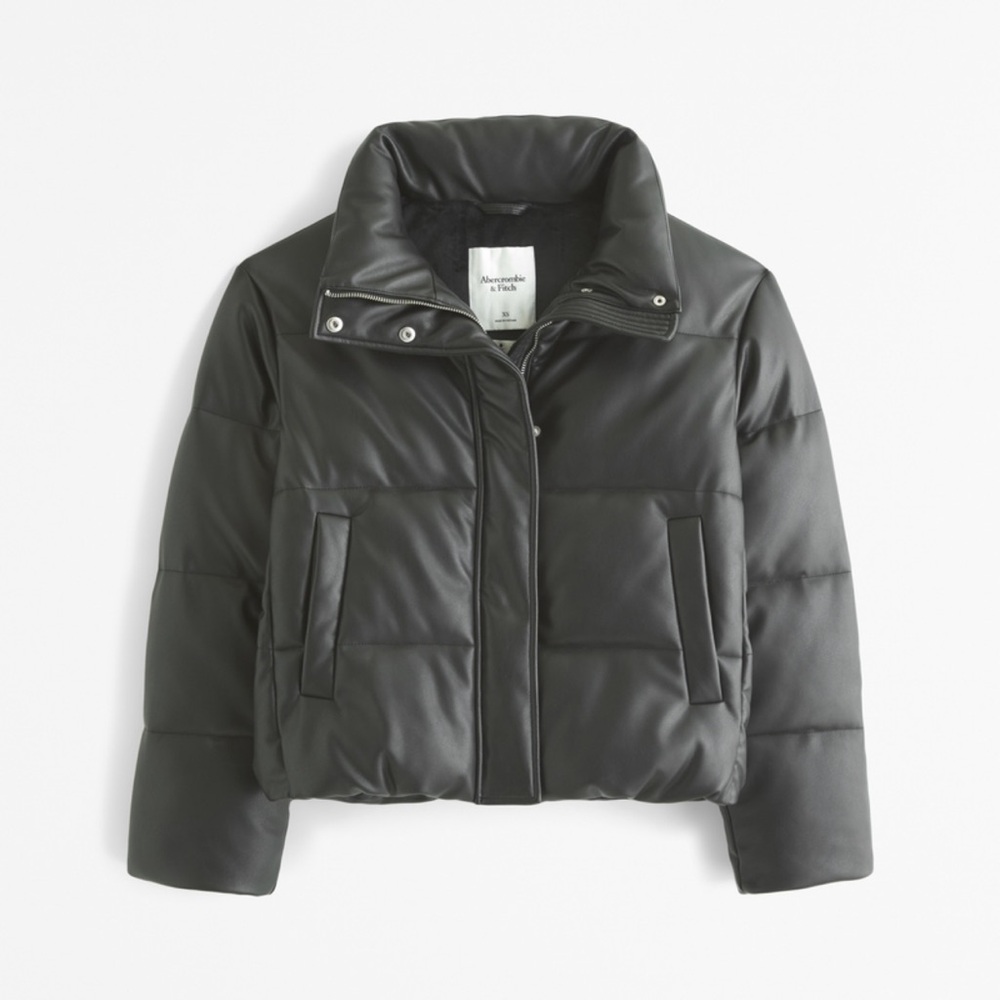 Abercrombie black puffer jacket